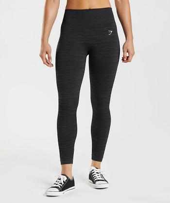 Leggins Gymshark Adapt Marl Seamless Mujer Negras Gris | CO 2944RVD